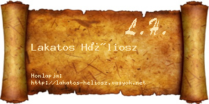 Lakatos Héliosz névjegykártya